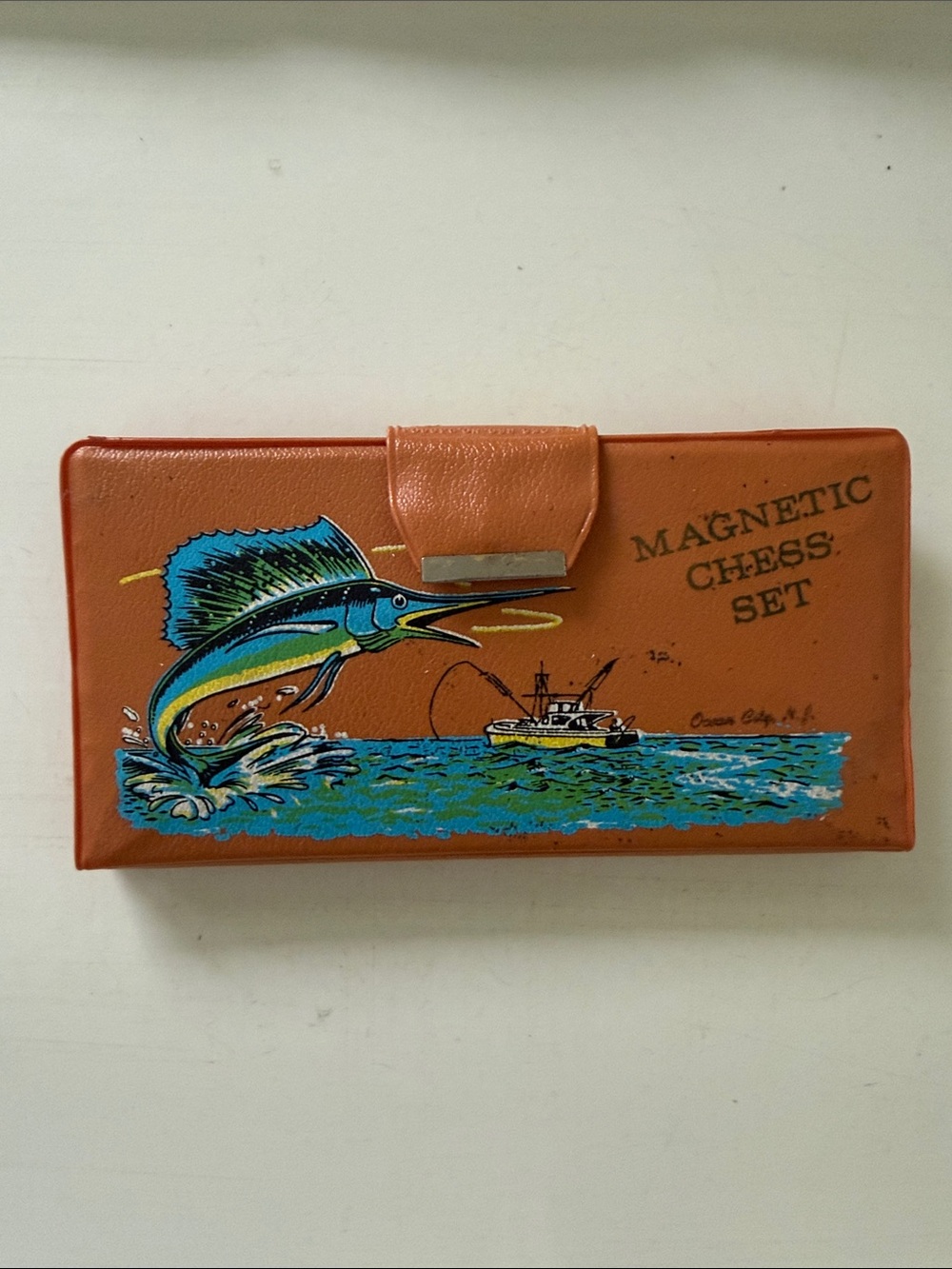 Vintage Ocean City New Jersey Magnetic Travel Chess Set